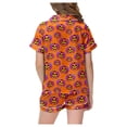 thumbnail image 5 of LIIPEE Girls Halloween Graphic Pajamas Short Sleeve Button Down Shirts And Shorts Pajama Sets Kids Holiday Sleepwear 1-14 Years, 5 of 6