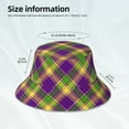 thumbnail image 5 of Kdxio Reflective Bucket Hat - Mardi Gras Plaid Print Bucket Hat for Men,Women, 5 of 9