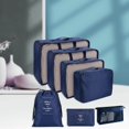 thumbnail image 4 of 8Pcs/Set Packing Cubes for Travel Foldable Suitcase Clothes Sorting for Home Camping Family navy, 4 of 8