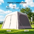 thumbnail image 4 of Inflatable Car Tents for Camping, Blow Up Tent with Hand Pump, Easy Setup Inflatable SUV Tent with Large Awning, PU 3000mm Waterproof Oxford Portable Tents for Camping Adult 6-8 Person, 4 of 11