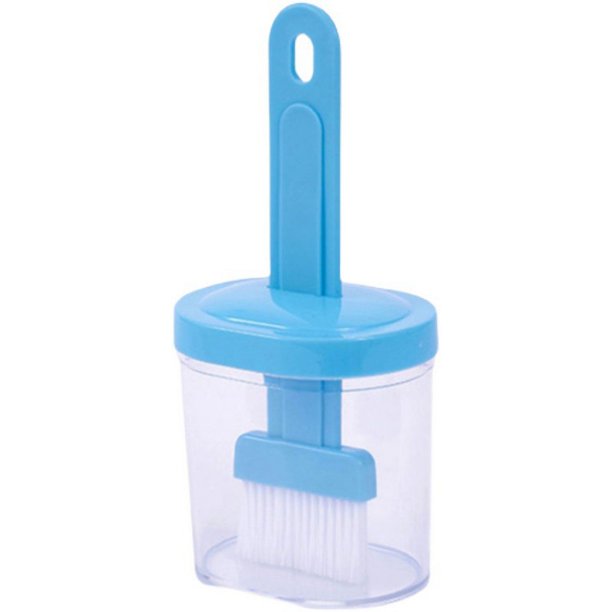3 cepillos azules para biberones de silicona resistentes a altas temperaturas, cepillo portátil para aceite de barbacoa, cepillo para aceite de cocina doméstico, cepillo para panqueques