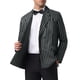 thumbnail image 5 of Blazers a rayas Lars Amadeus para hombres, chaqueta deportiva de solapa de pico, abrigo de negocios de doble botonadura, traje a rayas 2XL blanco oscuro, 5 of 6