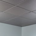thumbnail image 5 of FASÄDE Diamond Plate Decorative Vinyl 2ft x 2ft Lay in Ceiling Panel in Argent Silver (5 Pack), 5 of 5