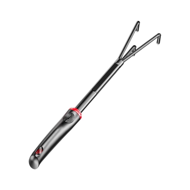 Gardening Hand Tools, Quenched Steel Three Tine Hand Rake 36x5cm, Fiber Reinforced Handle, Weeding and Planting Tool