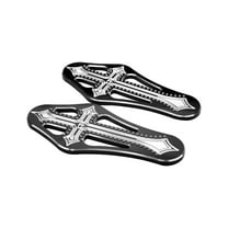 Precision Billet Darkside Floorboards Black Driver (Front) (DRK-410-ALL-BLK)