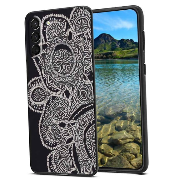 Compatible with Samsung Galaxy S21 FE Phone Case, Mandala-113 Case Men Women, Flexible Silicone Shockproof Case for Samsung Galaxy S21 FE