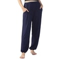 thumbnail image 1 of LUXUR Ladies Straight Leg Bottoms Tummy Control Sport Trousers Navy Blue 3XL, 1 of 3