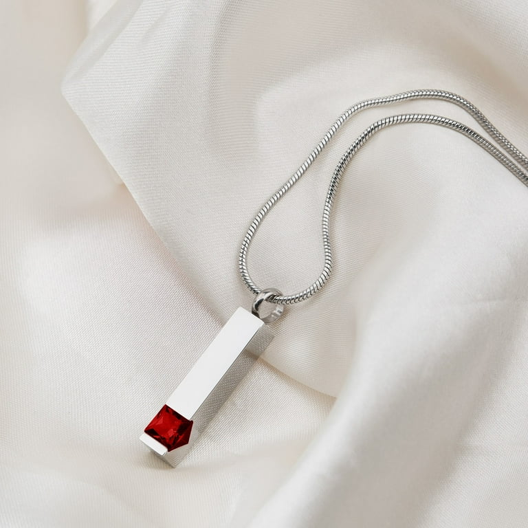Pillar bar 2024 necklace with birthstone