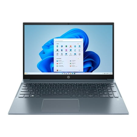 HP Pavilion 15.6" FHD Laptop, AMD Ryzen 5-5500U, 8GB RAM, 512GB SSD, Horizon Blue, Windows 11,15-eh1052wm