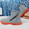 thumbnail image 4 of NOKIO Bottes de Neige Pieds Nus Doublées de Fourrure à Grand Boîte d'Orteils / Bottillons d'Hiver Antidérapants à Tige Haute pour Enfants de 2 à 8 Ans Chaussures de Randonnée Imperméables, 4 of 4