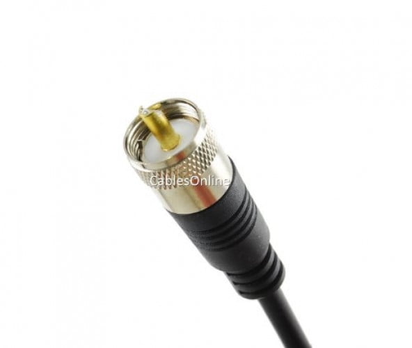 PL259 40 ft RG8x Coax UHF Male BNC Male Plug 50 ohm Antenna Ham Radio Cable