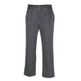 thumbnail image 4 of Yuanlong Men Pants Stripe Print Elastic Waist Straight Wide Leg Trousers Loose Fit Work Attire Men'S Pants With Pockets, 4 of 8