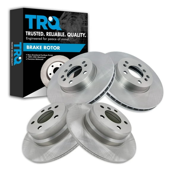 TRQ Front & Rear Brake Rotors Set Fits Select 2000-2006 BMW X5