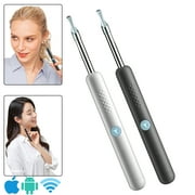 WAKYME Ear Wax Remover Camera Ear Endoscope Spoon Pick CleaningTool Wireless HD Cleaner(Black)