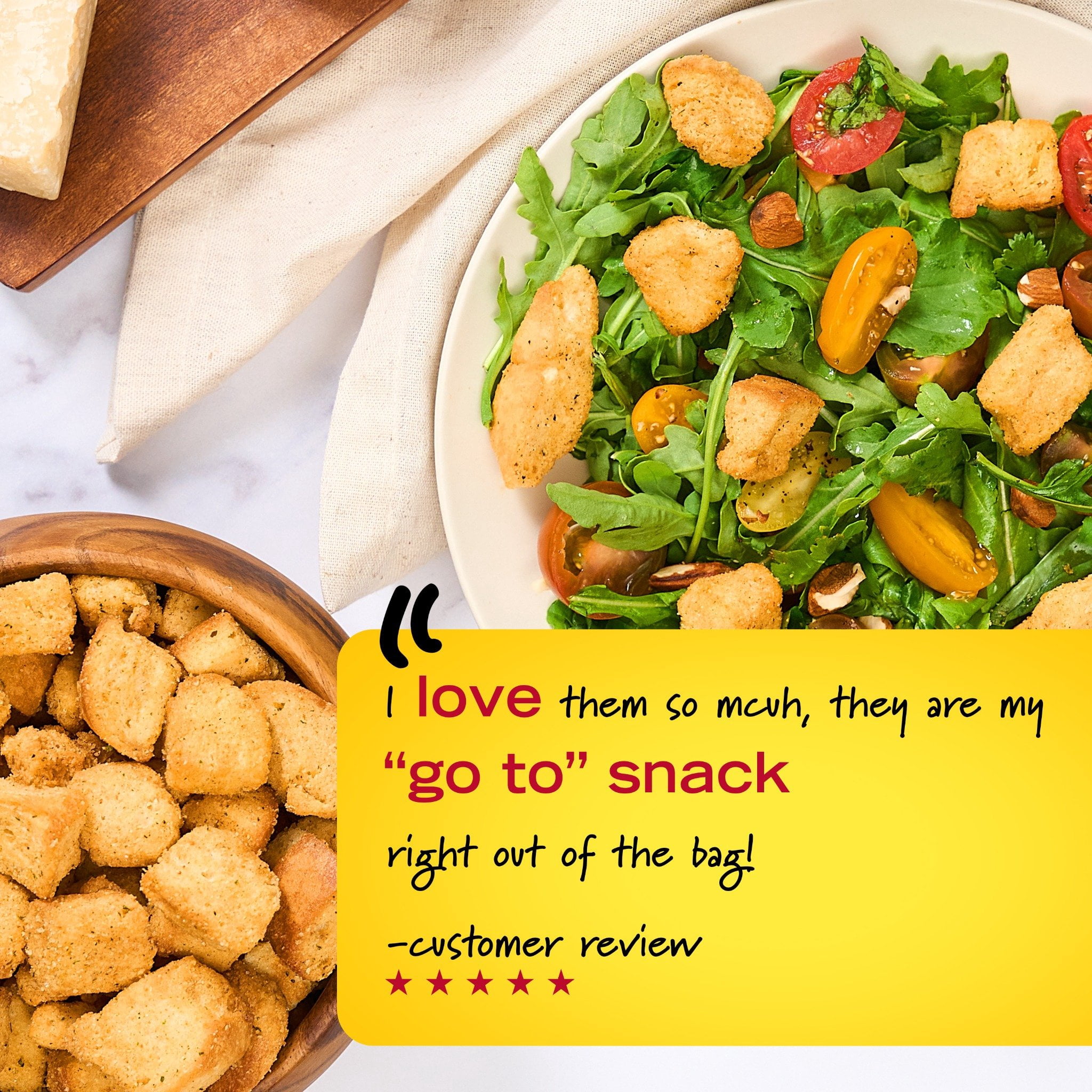 (12 pack) New York Bakery Texas Toast Seasoned Croutons, 5 oz Bag