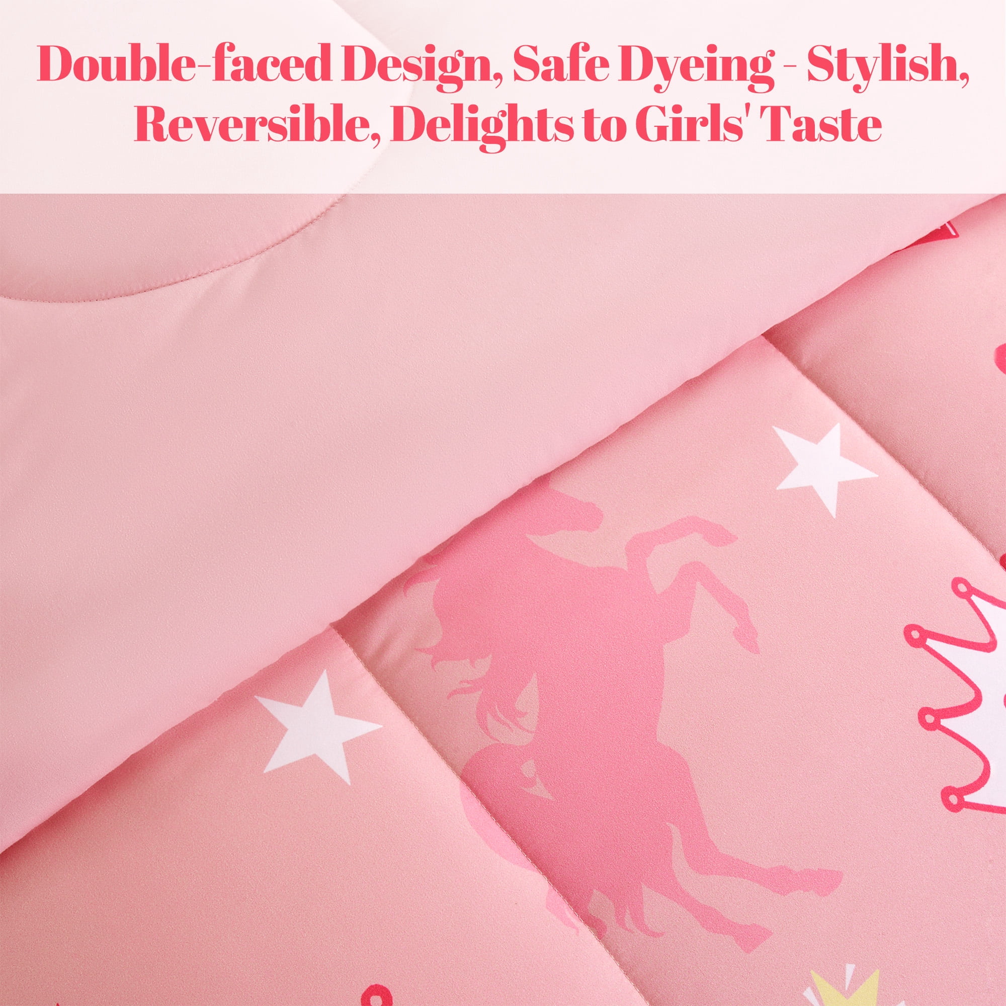 Sonive 5 Pieces Twin Size Kids Comforter Sets, Hotel Collection for All Season, Advanced Digital Printing, Super Soft and Fluffy (Castle Party, Twin)