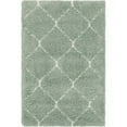 thumbnail image 1 of Unique Loom Tapis Design Rabat Shag 4' x 6' Rectangle Vert Clair/ivoire, 1 of 1