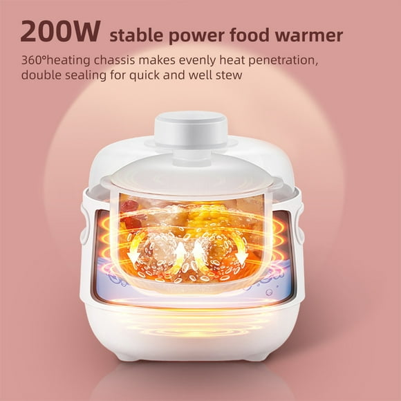 slow cooker,With Ceramic Cooker 1 200w Warmer And Cooker Slow Cooker 24h And Quart 200w 1 Quart Cooker 1-3 Warmer With Ceramic Pot Cooker Person 1 Pot 24h Cooker Buzhi Slow