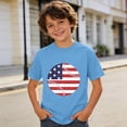 thumbnail image 2 of Tisuna USA Anniversary T Shirts For Boys Kids Short Sleeve Crew Neck American Flag Tops Soft 4Th Of July T Shirts For Toddler And Tweens 1-13 Years, 2 of 4