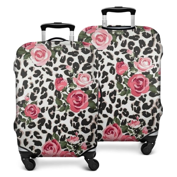 Pioneer Flower Floral Print Pattern Luggage Cover Fashion Suitcase Cover Baggage Covers Fit 25-28 Inch Luggage (Go Travel)