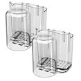 thumbnail image 1 of Oleegame 2PC Spoon And Lid Rest Toothbrushes Tooth Cups Shelves Shelves Non Perforated Bathroom Mouthwash Cups Wall Mounted Toothpaste Cup Storage Racks Transparent White Gray, 1 of 9