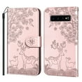 thumbnail image 1 of TOP SHE Case For Samsung Galaxy S10+, Sika Deer Flip Synthetic Leather TPU Case Cover with Wallet Lanyard Anti-Scratch Shockproof Bumper Elegant Case,Rosegold, 1 of 7