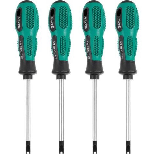 Ensemble de Tournevis, Tournevis Type Fourche en U 4 Pcs/ensemble Tournevis Magnétique à Fentes Kit d'Outils à Main Multifonction CR-V