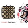 thumbnail image 6 of FORMRS Travel Makeup Bag Large Capacity Train Case Cosmetic Organizer with Adjustable Dividers, Black Geometric, 6 of 8