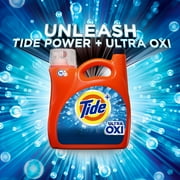 Tide Ultra Oxi Liquid Laundry Detergent, 74 Loads, 105 fl oz, HE Compatible