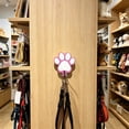 thumbnail image 4 of Wooden Paw Print Wall Hook, Decorative Dog Leash Stand Hanger with Metal Hook, Rustic Pet Supplies Organizer for Entryway, Cute Gift for Dog Lovers​, Pink, 4 of 6