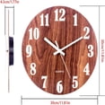 thumbnail image 2 of Glow In The Dark, Silent Sweep Movement, 30Cm Wood-Crafted Non-Ticking Quartz Clock, Luminous Numbers For Easy Reading, Perfect Home & Office Decor, 2 of 5