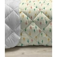 thumbnail image 3 of Shark Down Alternative Comforter, Silhouettes Saying Hi Fish Friendly Representation Nautical, Microfiber Quilt for All Season, 5 Sizes, Sea Green Yellow, by Ambesonne, 3 of 3