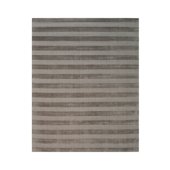 EORC FM12ABN4X6 Hand-Knotted Wool Loop and Pile Brown Hand-Knotted  Rug, 4' x 6', Brown Area Rug