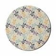 thumbnail image 1 of Butterfly Mouse Pad for Computers, Pastel Colored Spring Time Inspired Pattern Butterfly Silhouettes and Blossoms, Round Non-Slip Thick Rubber Modern Mousepad, 8" Round, Multicolor, by Ambesonne, 1 of 2