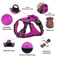 thumbnail image 2 of Dog Harness for Extra Large Dogs, No Pull Pet Harness with 2 Leash Clips, Adjustable Soft Padded Dog Vest Handle, Reflective No Choke Pet Vest Harness, Rose, XL, 2 of 7