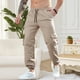 thumbnail image 5 of Ceisia Men's Slim Jogger Minimalist Gift Casual Sports Pants Soft Elastic Leather Label Decor Multi-Color, 5 of 9