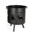 thumbnail image 1 of NURGAZ Compact Iron Fire Pit, 27x35cm, 3kg, Portable Outdoor Camping Bonfire Barrel, 1 of 7