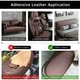 thumbnail image 6 of Self Adhesive Leather Repair Tape Kit, 20"x 54" Leather Repair Patch for Furniture, Leather Repair Patch for Car seat, Sofas, Couch, Boat Seat （Coffee Color ）, 6 of 10