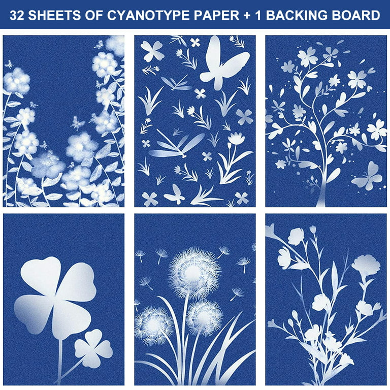  VILLCASE 1 set cyanotype printing paper Sun Drawing Paper  gadgets for kids household gadgets home stuff water color paper for kids  white High sensitivity child photosensitive paper pvc : Arts