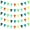Green Blue Orange Yellow, variant on 40Ft Rainbow Fabric Bunting Banner Pennant Hanging Multicolor Party Decorations Colorful Cotton Triangle Flag Garland for Rainbow Carnival Fiesta Holidays Birthday Wedding Baby Shower Festive Decor