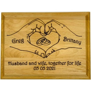 solacol Anniversary Gift for Couple Personalized Wooden Personalized Wooden  Sign Diy Couple Wooden Sign Anniversary Creative Gift Personalized Wedding  Gift Personalized Wedding Gifts for the Couple 