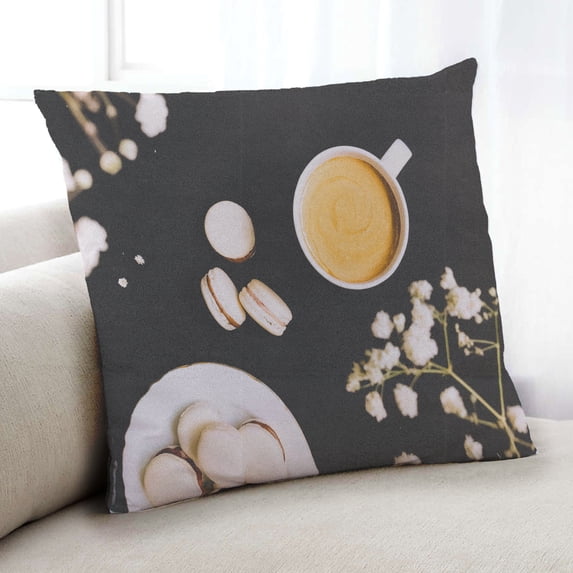 Ahgly Company Foods Macarons Indoor Throw Pillow, 18 inch by 18 inch