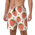 thumbnail image 2 of Haiem Hand Drawn Strawberry Mens Swim Trunks with Compression Liner 2 in 1 Swimming Shorts Stretch Swimwear Quick Dry,Board Shorts-3X-Large, 2 of 9