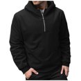 thumbnail image 2 of Sudadera con capucha para hombre, de colores sólidos, informal, con cremallera, sudadera con capucha, manga larga, bolsillo, sudadera deportiva, blusa de poliéster para hombre, 2 of 9