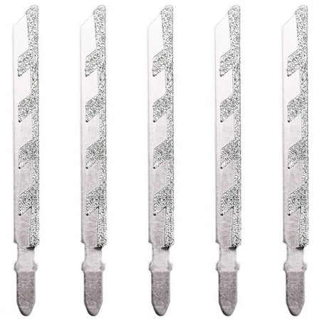 5Pcs 101mm 4 Inch T Shank Jigsaw Blades Diamond Coated Jig Saw Blade Set Masonry Tile Cutting Power Tools Accessories