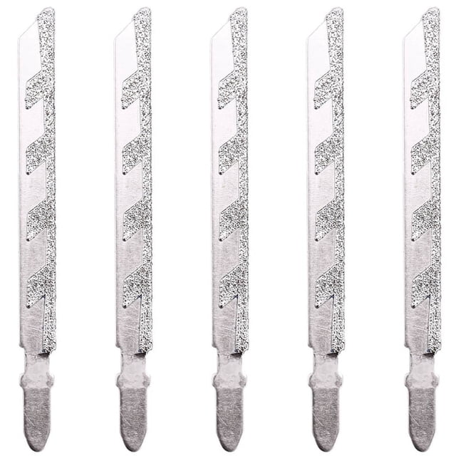 5Pcs 101mm 4 Inch T Shank Jigsaw Blades Diamond Coated Jig Saw Blade Set Masonry Tile Cutting Power Tools Accessories