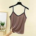 thumbnail image 2 of Yubnlvae Adjustable Shelf Bra Tank Tops - Women's Yoga & Workout Camisoles (Seamless Layering, Padded Support) Khaki L, 2 of 7