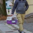 thumbnail image 3 of Furplast, 19-inch ATLAS with Two Doors Top Load Access Plastic Cat or Small Pet Carrier, Purple, 3 of 7