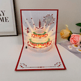 thumbnail image 5 of Tarjeta de felicitación estéreo con forma de pastel de cumpleaños, grabación de luz y música a color, tarjeta de regalo de cumpleaños creativa en 3D, 5 of 5