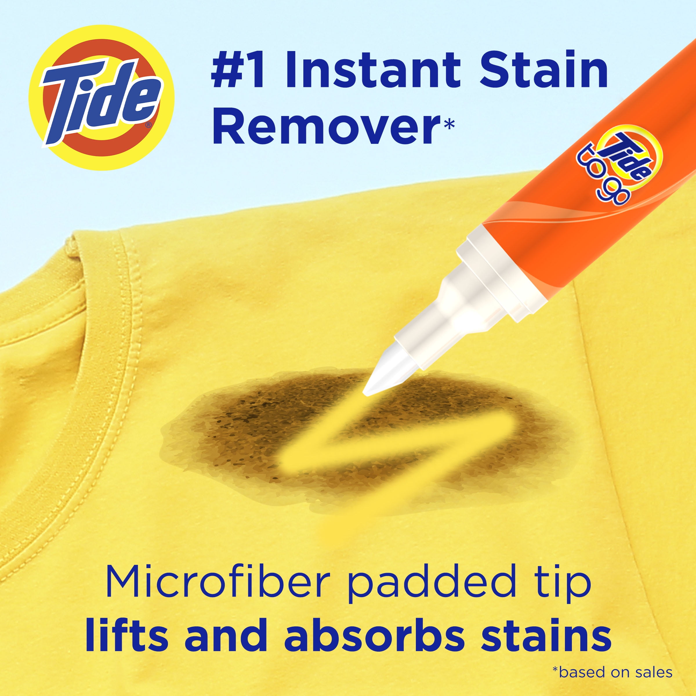 Tide To Go Instant Stain Remover Pen Liquid No Bleach Clean Laundry 10ml,  4-Pack 
